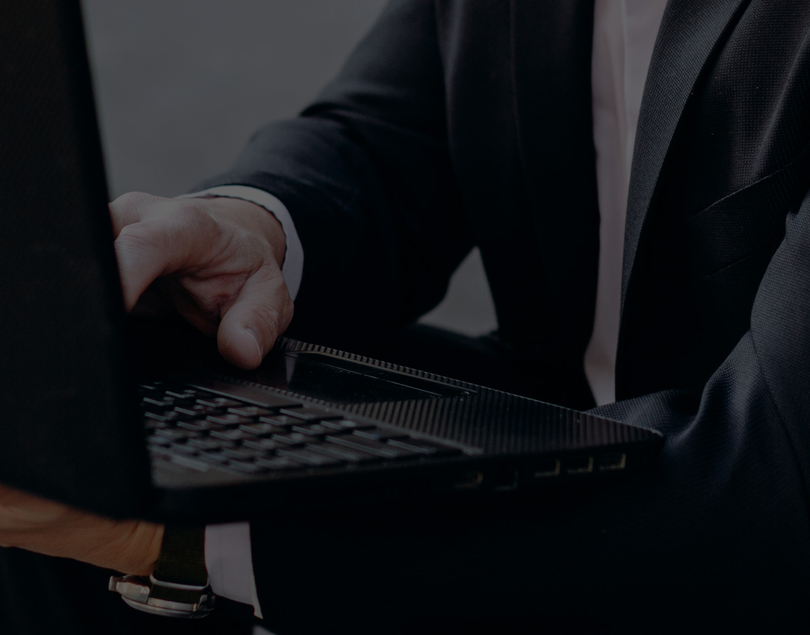 Person using a laptop